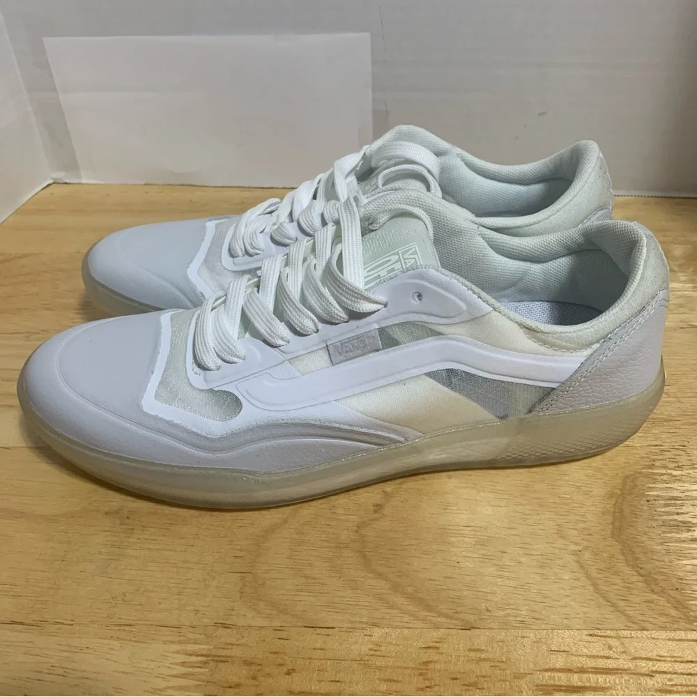🔥Vans Men's Translucent EVDNT Ultimate Soft Waffle Skate Shoes White Size 6.5🔥